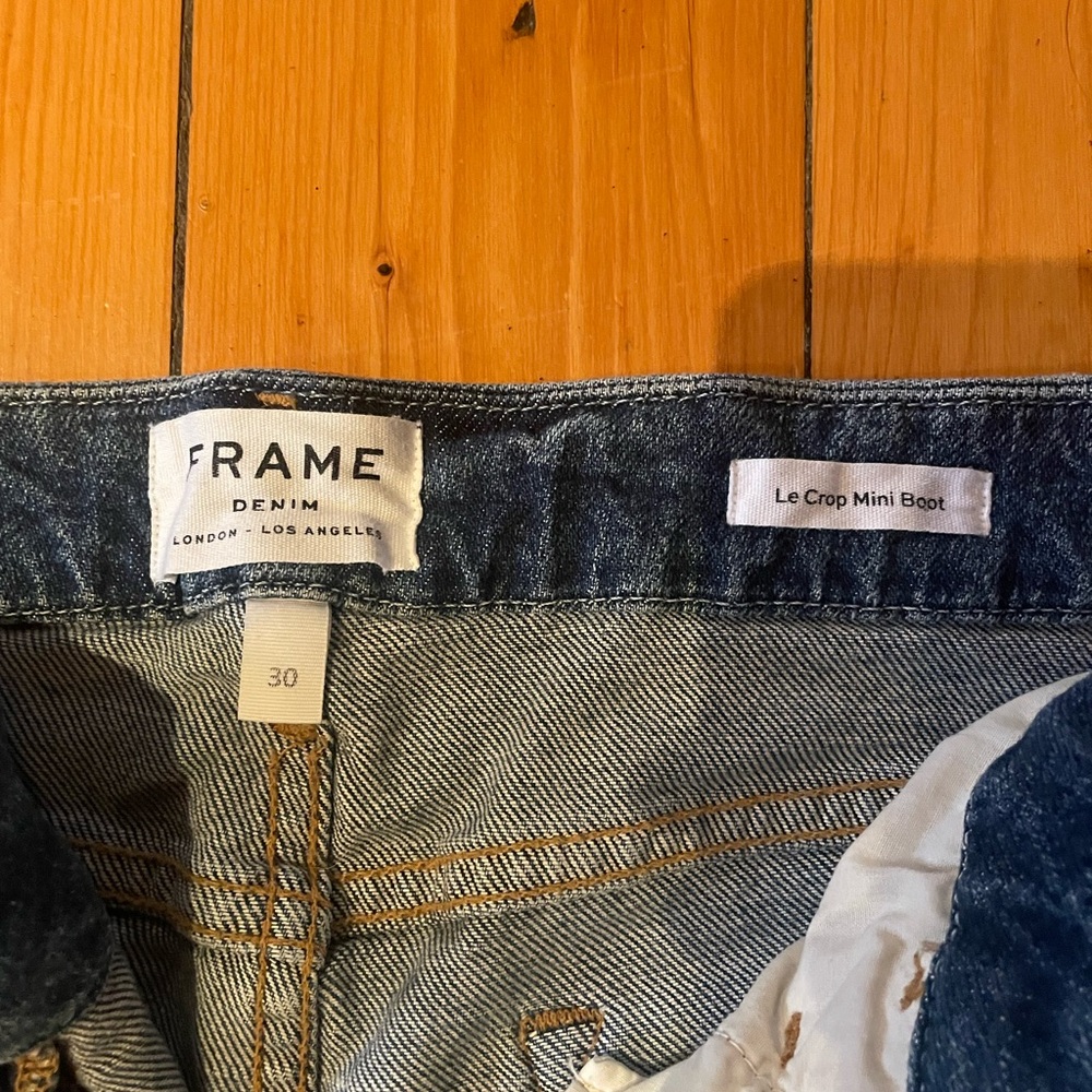 Frame denim le crop mini boot jeans